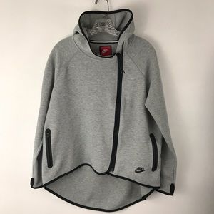 Nike Gray Asymmetrical Zip Hoodie
